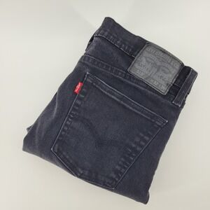 Levi Strauss Co 510 Skinny Fit Jeans Mens 32x30 Black Distressed